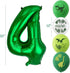 Dinosaur 4th Birthday Decorations, Large Foil Balloons, Happy Birthday Banner, Number 4 Balloon