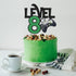 Level 8 Game Cake Topper - Video Game Boy's 8th Birthday Level Up Party Supplies, Gaming Party Decoration