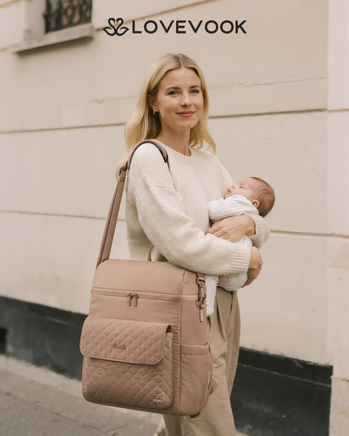 Backpack, 3 1 Backpack LOVEVOOK Diaper Bag in Baby Bag with Changing Pad & Detachable Straps, Large Diaper for Mom Dad