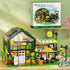 Set 8-12 680pcs Flower House Building with LED, City Street House Flower Shop Building Blocks Toy, Valentine Gift