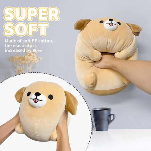 Dog Plush Pillow - 15 Inch Cute Big Dogs Stuffed Animal Toy for Kids, Soft Sleep Hugging Pillow