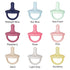 Sweet Child Pacifiers Set of 6, 0-18 Months, Ultra-Light Silicone Binkies with Collapsible Handle & 3 Air Holes