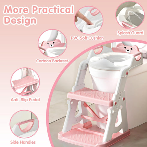 vorykido 2 1 Potty Training Seat, in Potty Training Toilet with Step Stool for Boys Girls, Toddler Toilet Seat