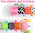 Tummy 3 6 12 LIGHTDESIRE Baby Toys Musical Caterpillar,Infant Toys Stuffed Animals with Ruler Design,Mirror,Pull