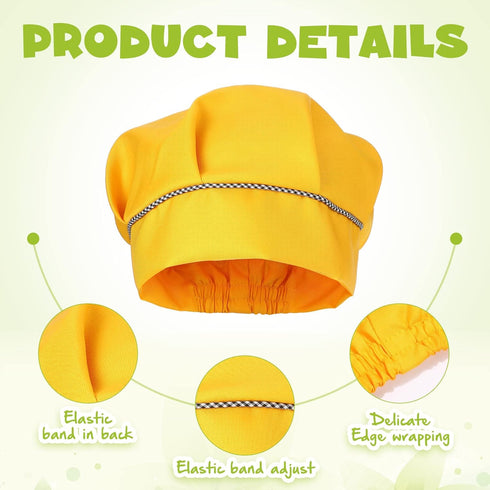 28 Set Handepo Pcs Kid Apron and Chef Hat Adjustable Bib Apron with Pockets for Kids Cooking Baking Painting Crafting