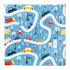 Cloele Fitted Sheets for Square Playard/Playpen - Ultra Soft Polyester Blue Car Sheets for 36 X 36 Mattresses