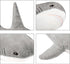 MUPI Shark Plush, 39” Shark Stuffed Animal, Large Shark Pillow Toy, Grey Ocean Stuffed Animal