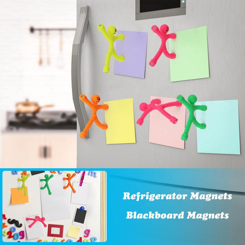 24 PCS Colorful Magnet Man Toys, Rubber Magnetic Man for Children, Attractive Refrigerator Magnet Toys