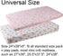 Pack n Play Playard Fitted Sheets 2 Pack Set for Baby Girl, Soft Stretchy Jersey Knit Portable Mini Crib Cover, Pink