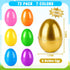 72-288 2.36" 66 6 Leetous PCS Easter Empty Eggs for Egg Hunt, Bulk Hinged Plastic PCS Colorful Eggs with PCS Golden