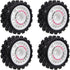 1/10 RC Rally Car Wheels Rims & Rubber Tires 12mm Hex Drive Hub for Tamiya TT-01 TT-02 TT-01E XV-01 DF-03 HPI HSP