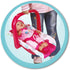 Lissi 12" Set 3+ : Baby Doll & Push-Carry Travel - Pink Elephant Onesie, Car Seat, Folding Umbrella Stroller, Feeding