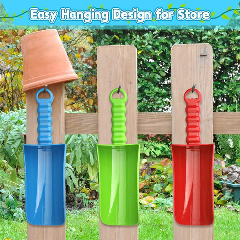 9" Set, Upgrade Beach Sand Shovels Scooping Toys Beach Spade with Anti Slip Handle, Garden Tool For Kids Adults