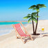Mini Umbrella Palm Chair Beach Miniature Accessories for Dollhouse Outdoor Decorations