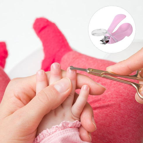 Trimming Beaupretty Nail Care Clipper with Magnifier for Infants, Fingernail and Toenail Clipper in Pink and Blue, Safe