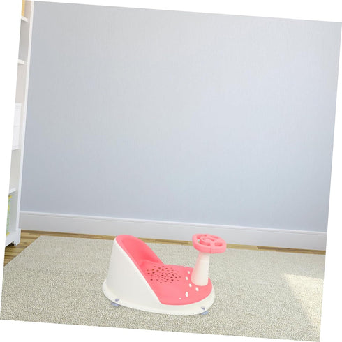 Toyvian Suction Cups Bath Seat Comfortable Non Slip Bath Chair with Quick Drainage System Portable Design for Home