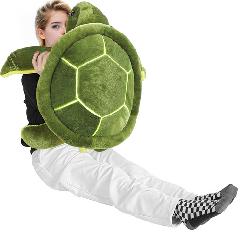 Soft Plush Sea Turtle Stuffed Animals, Giant 12 Inch Plush Pillow Toys for Birthday Graduation Gifts for Kids