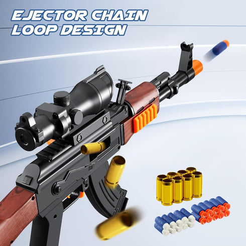 Shushuzz 8-12 Soft Bullets Toys Guns for Boys Toy Gun Sniper Rifle with Sight Lanyard Realistic Toy Foam Blasters Cool
