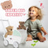 Wooden Baby Push Walker for 1 Year Old and Up, Toddler Shopping Cart Push Toys for Boys and Girls, White