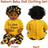 BABESIDE 3 Pcs Reborn Baby Doll Clothes - Sunflower Outfit Accessories Set for 17-22 Inch Dolls