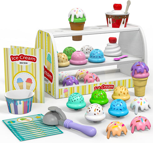 Ice Cream Play Set for Kids - Gifts for 2 3 4