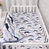 100% 4-Piece Set 2 Noisy Mouse - Boho Little Man Mustache, Premium, Organic Cotton Baby Boy Nursery Bedding Crib | Baby