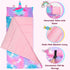 Unicorn-Themed Nap Mat with Pillow & Blanket for Daycare