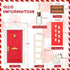 Red Tooth Fairy Door Kit With Accessories - Mini Wooden Festive Set for DIY Craft Activities and Learning Decoration
