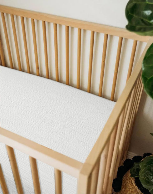 2 Pack, 28" 52", Crib Sheets for Baby Boy Girl Fitted Crib Mattress Sheet x Muslin Toddler Bedding with Neutral Style