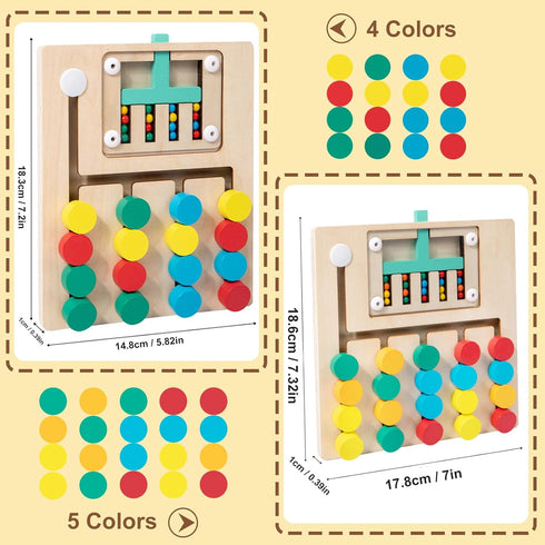 Montessori Toys for 3+ Year Old, Wooden Color Matching Puzzle Toy, Educational Learning Toys for Kids