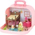 Li’l Woodzeez Bunk Beds Playset - Compact Travel Suitcase with Dollhouse Furniture & Accessories for Kids Age 3+