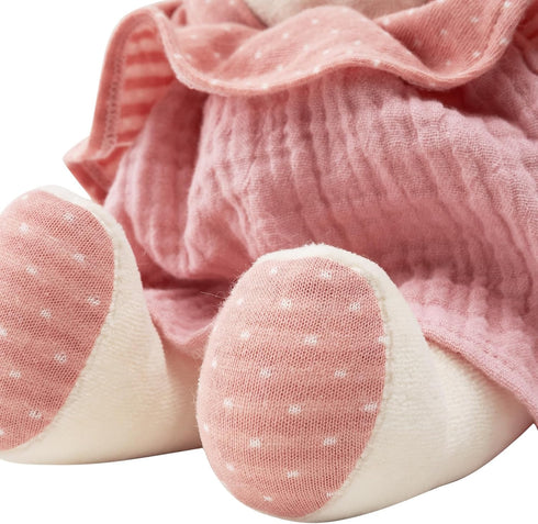 7" Bunny Stuffed Animal Organic Cotton Baby Plush Toys, Easter Stuffed Animal Easter Plush Bunny Soft Cuddly Toy