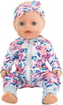 SOTOGO 5 Sets Doll Clothes Outfits - Jumpsuits with 5 Headbands for 14 to 17 Inch Baby Dolls