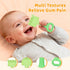 Gaiabliss 0-6 6-12 2 Pack Baby Teething Toys, Baby Garden Teether Toys Shovel & Rake Silicone Teethers for Babies