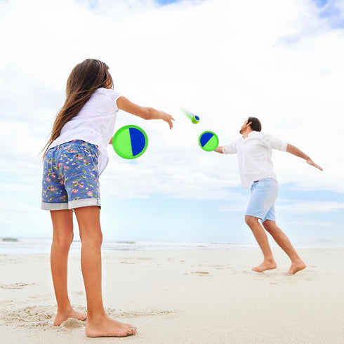 Ayeboovi Kids Beach Toys, Upgraded Light Up Toss and Catch Ball Set for Outdoor Pool Games for Ages 3-10