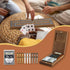 Set, 9 Wooden Cribbage Board Game Travel Cribbage Board with Storage and Collapsible, with Magnetic Lock / Metal