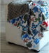 Unisex Baby Reversible Minky Dot Stroller Blanket, Choose Color (Dinosaurs/Grey)