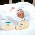 NQEUEPN 2pcs Wooden Baby Announcement Sign, Double-Sided Newborn Gender Reveal Its a Boy Girl Sign Welcome Hello World