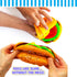 Mushmeez 3.5" Taba Squishy - Burger (Jumbo) Large, Super Soft & Sticky Layered TABA Squishies - Squish, Squeeze, Great