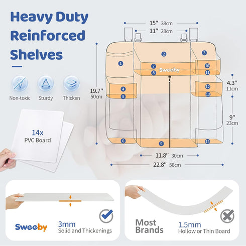 Hanging Diaper Caddy for Crib and Changing Table - Stylish Organizer for Baby Essentials