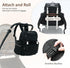 COOLREX Backpack 14L) Diaper Bag with Changing Pad, Pacifier Case & Stroller Straps (Black
