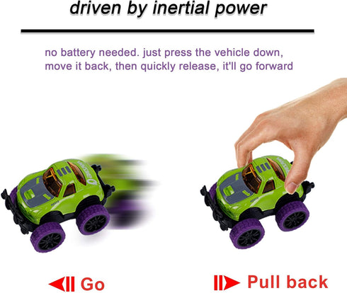 Set 12 3-6 Pullback 3-6 WATERGLIDE of Pull Back Cars for Year Old Boys, Easter Eggs Filled with Monster Vehicles Toys
