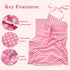 Linkyloop Set Playset 18" 3 4 5 Baby Doll Accessories Dollhouse Bedding - Doll Blanket, Pillow & Mattress