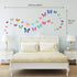 DECOWALL DS9-1302 30 Vibrant Butterflies Kids Wall Stickers, Peel and Stick Removable Decals for Nursery