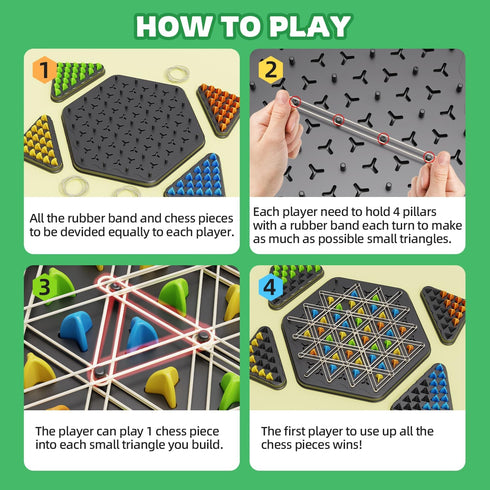 6-8-12, 2 4 Chain Triangle Chess Game, Strategy Board Games for Kid Chess Board Games for Adults, Family Games for Kids
