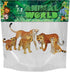 Gemini&Genius Jaguar Toys, Safari Animal Cheetah Toys, Leopard Family Playset Figures, Wildlife World Models, Birthday Cake Toppers or Gifts for Kid (5Pcs)