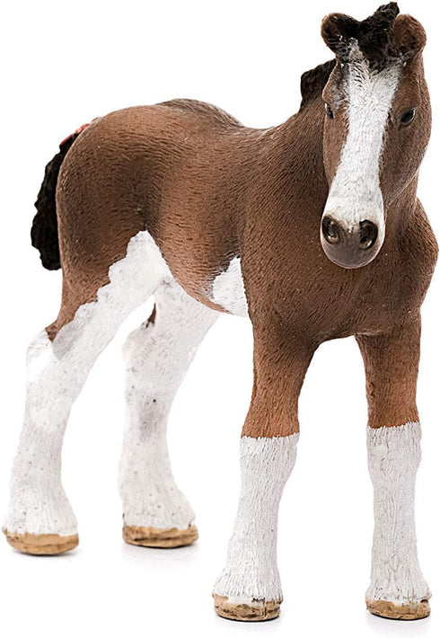 3+ Schleich Farm World, Farm Animal Horse Toys for Kids and Toddlers, Clydesdale Foal Figurine, Ages