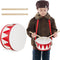 Kids Drum Set - 7.87 in Wooden Toy Drum with Adjustable Strap, Educational Musical Instrument for Toddlers