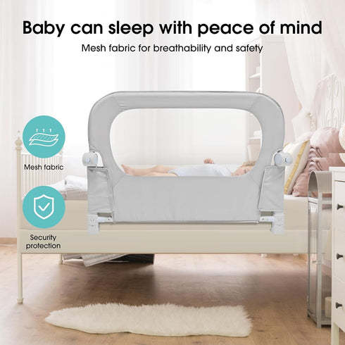 35.1" NUTIKAS Baby Bed Rail Guard for Toddlers - Toddler Bed Side Rails for Crib, Twin, Full, Queen Bunk Size Bed Swing