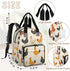 Shoblo Backpack Chicken Rooster Diaper Bag for Travel, Waterproof Diaper Bag with Insulated Bottle Pockets & USB Port